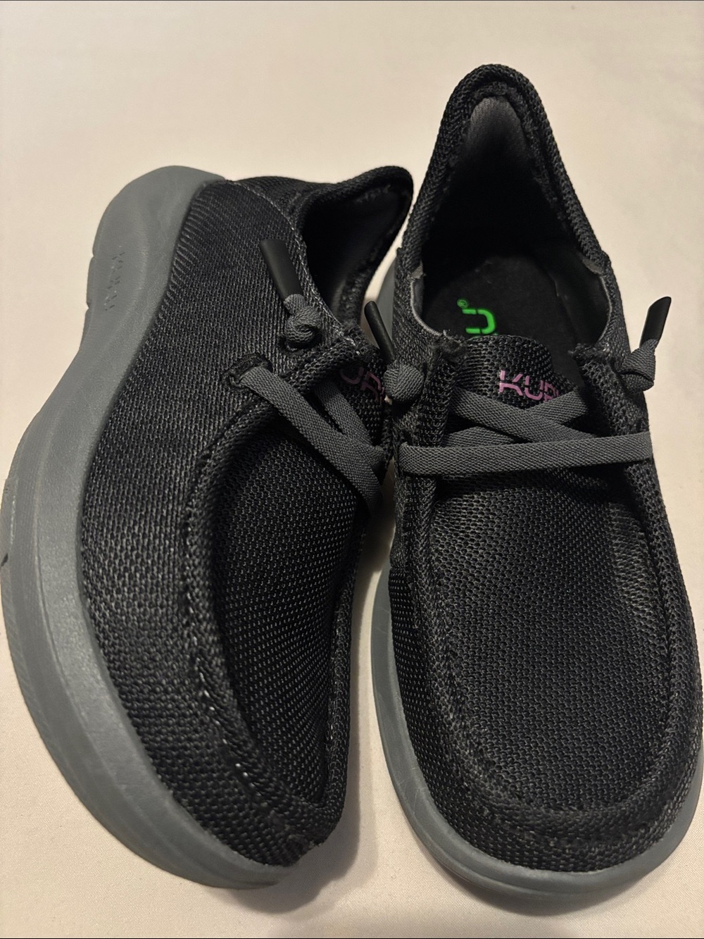 Kuru Draft Rento Dark Gray Knit Loafer Sneakers Size 6.5
